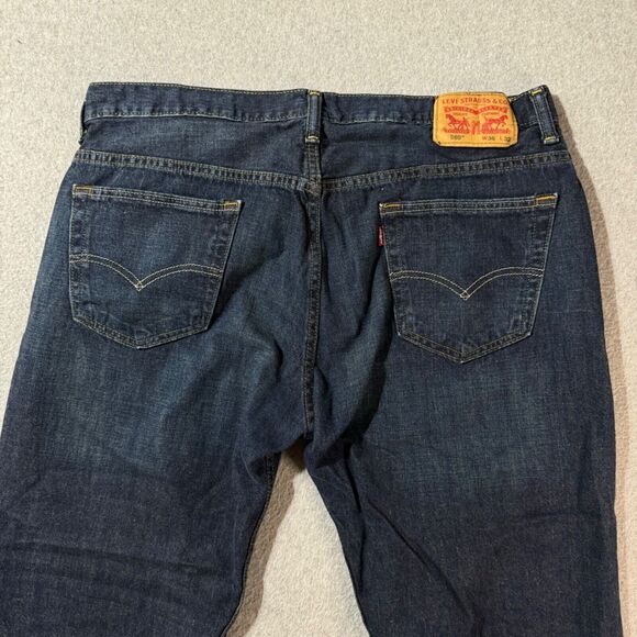 Levis Jeans Mens 36x32 Blue 569 Loose Straight American Medium Wash Denim - Picture 11 of 11